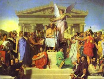 讓 奧古斯特 多米尼尅 安格爾 The Apotheosis of Homer 讓 奧古斯特 多米尼尅 安格爾 The Apotheosis of Homer